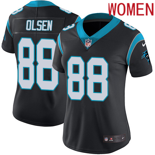 2019 Women Carolina Panthers 88 Olsen black Nike Vapor Untouchable Limited NFL Jersey